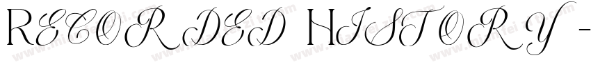 Recorded History字体转换
